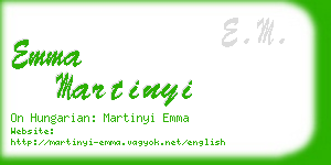 emma martinyi business card